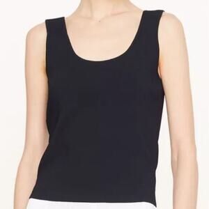 Vince Scoop Neck Tank Top - Black Size XL